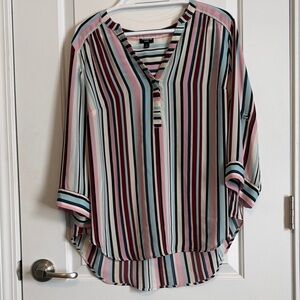 Torrid Multicolor Striped Blouse
